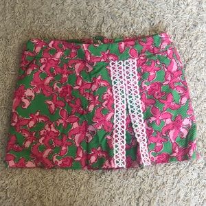 Lilly Pulitzer Size 4 green & pink skirt